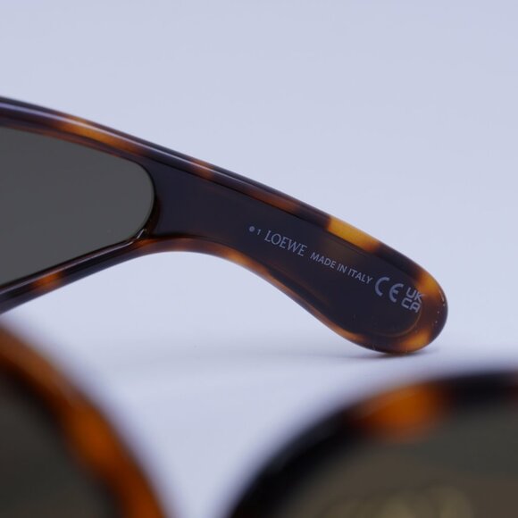 Loewe LW40108I 52G Sunglasses Dark Havana Shield Frame, Brown Lenses - Picture 7 of 10